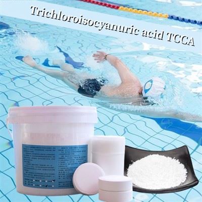 Jual Terlaris Bahan Kimia Kolam Renang Asam Trichloroisocyanuric TCCA 90 Tablet Klorin Tablet