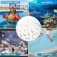 Bola Filter Akuarium Pengganti Pasir Bola Serat Poliester Bola Pembersih Filter Kolam
